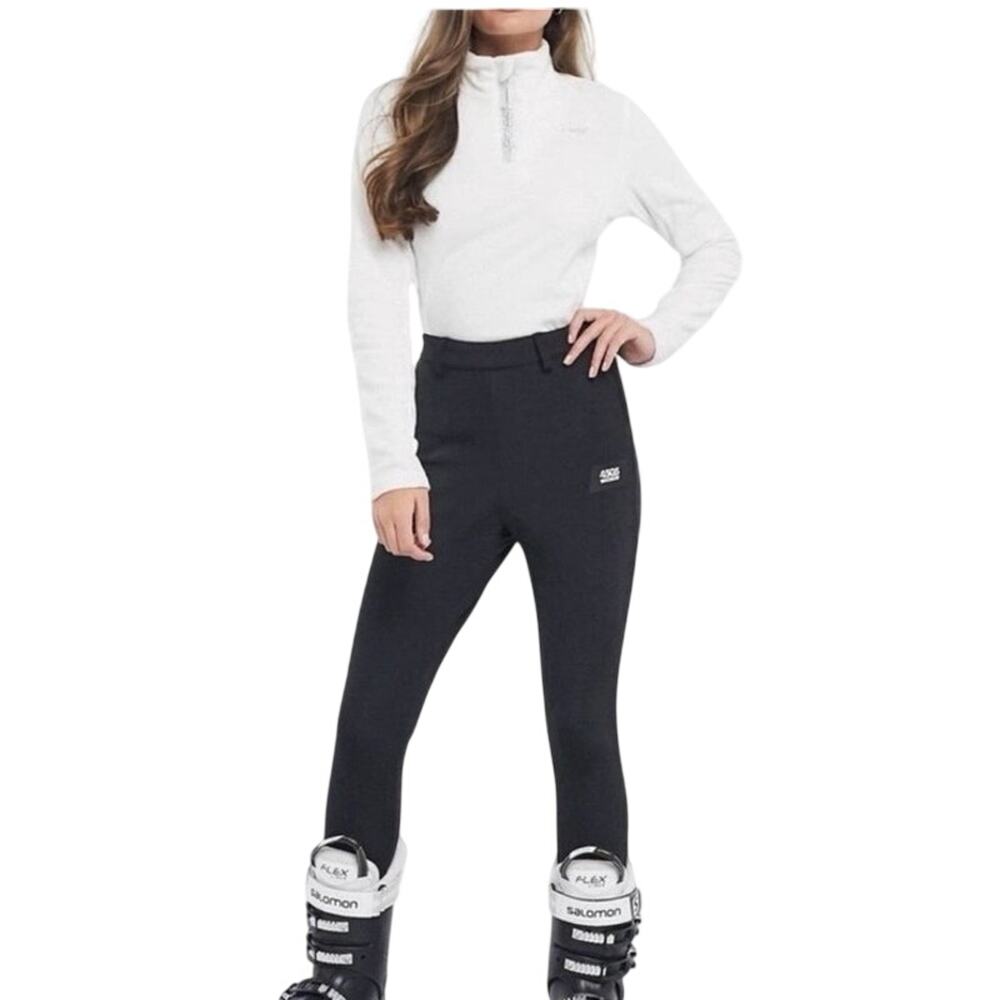 ASOS 4505 Ski and Snow Black Super High Waisted Stirrup Snow Pants